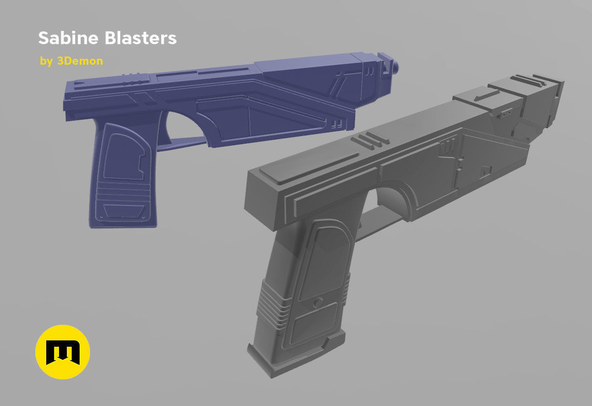 Sabine Wren  from Star Wars - 2 Blasters 3D print model_2