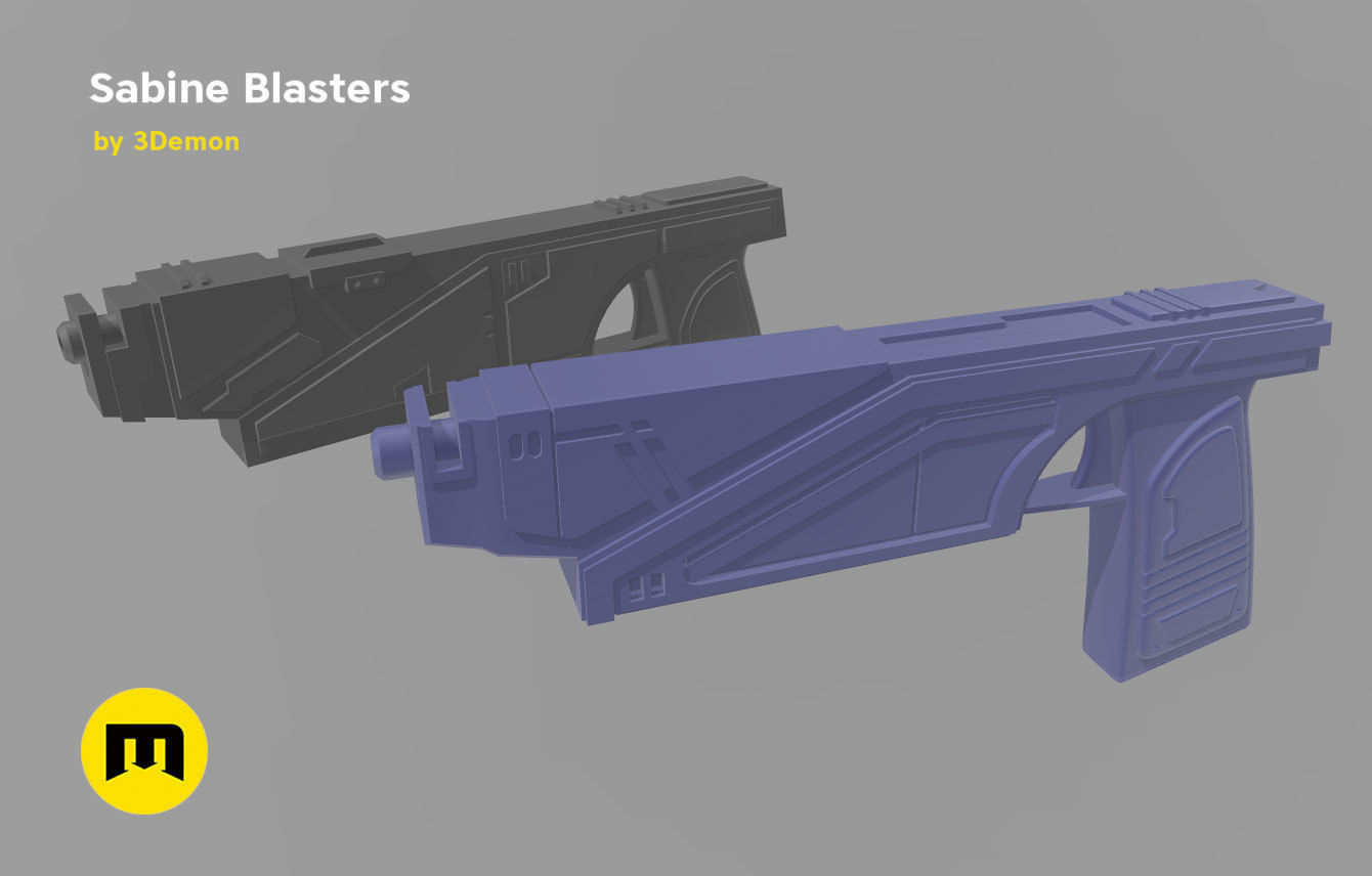 Sabine Wren  from Star Wars - 2 Blasters 3D print model_3