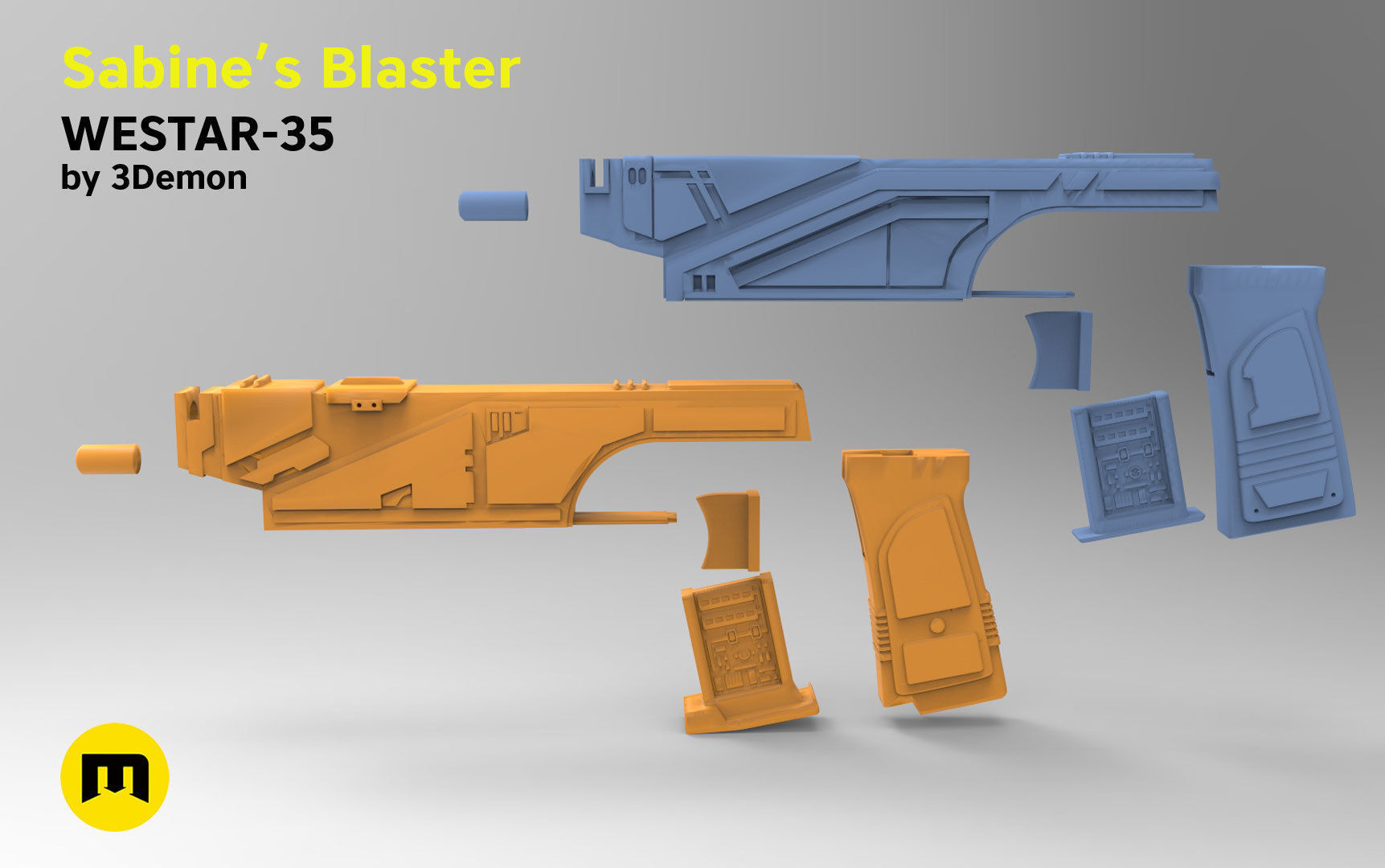 Sabine Wren  from Star Wars - 2 Blasters 3D print model_1