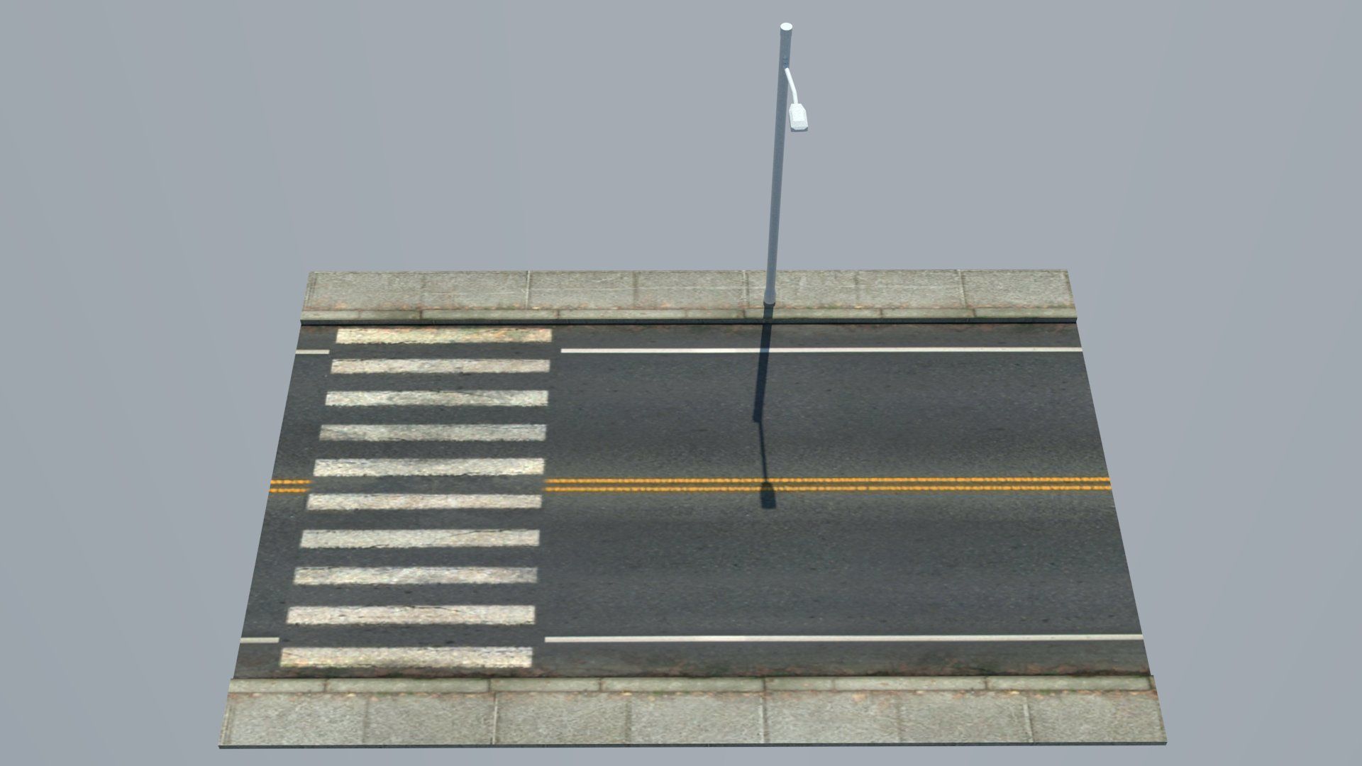 Road Pack Low-poly 3D model_6