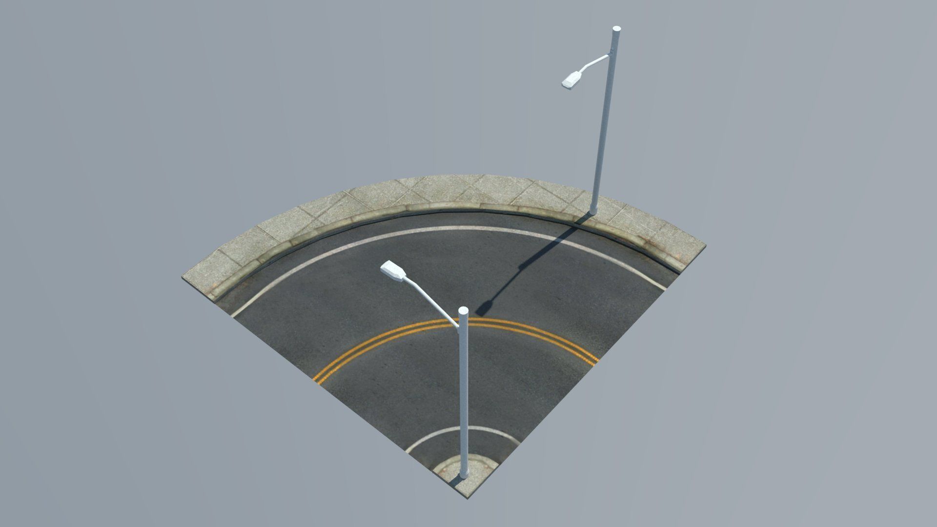 Road Pack Low-poly 3D model_4