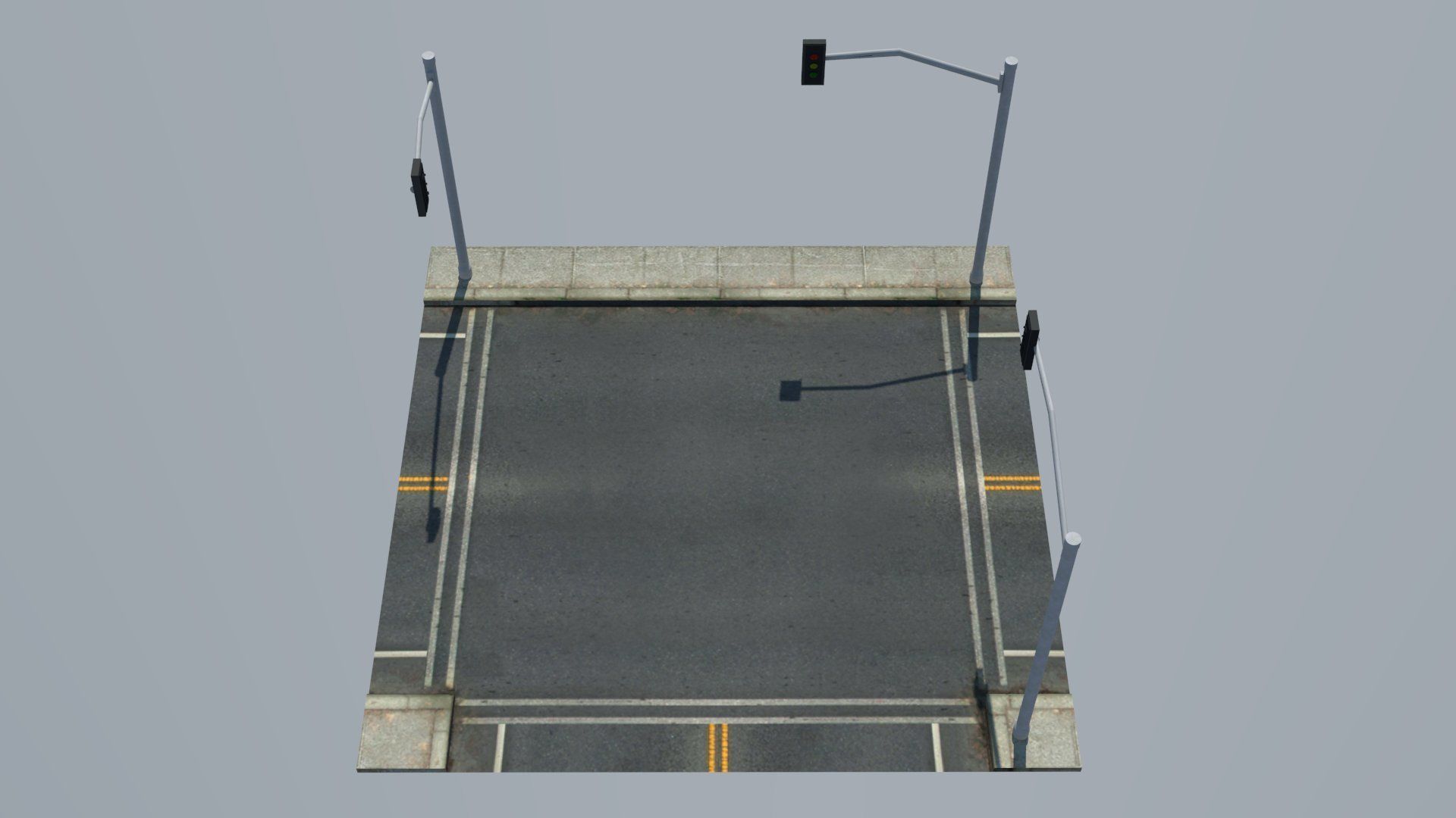 Road Pack Low-poly 3D model_7