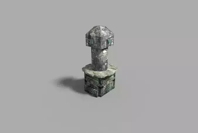 low poly temple pillar 2