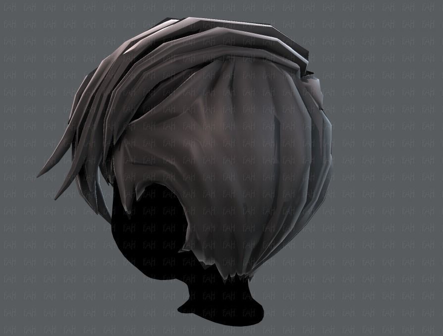 3D Hair style for boy V27 Low-poly 3D model_22