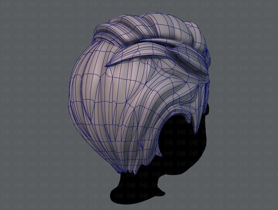 3D Hair style for boy V27 Low-poly 3D model_12