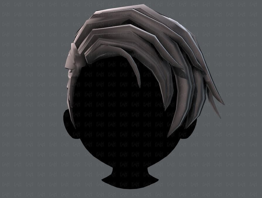 3D Hair style for boy V27 Low-poly 3D model_17