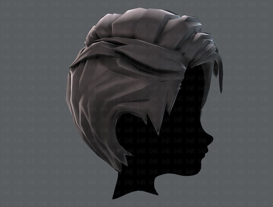 3D Hair style for boy V27 Low-poly 3D model_19