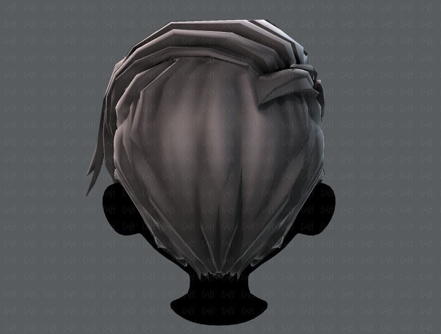 3D Hair style for boy V27 Low-poly 3D model_21