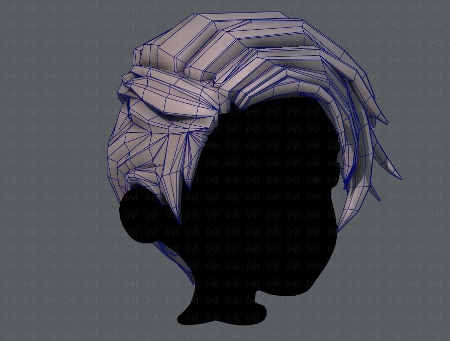 3D Hair style for boy V27 Low-poly 3D model_26