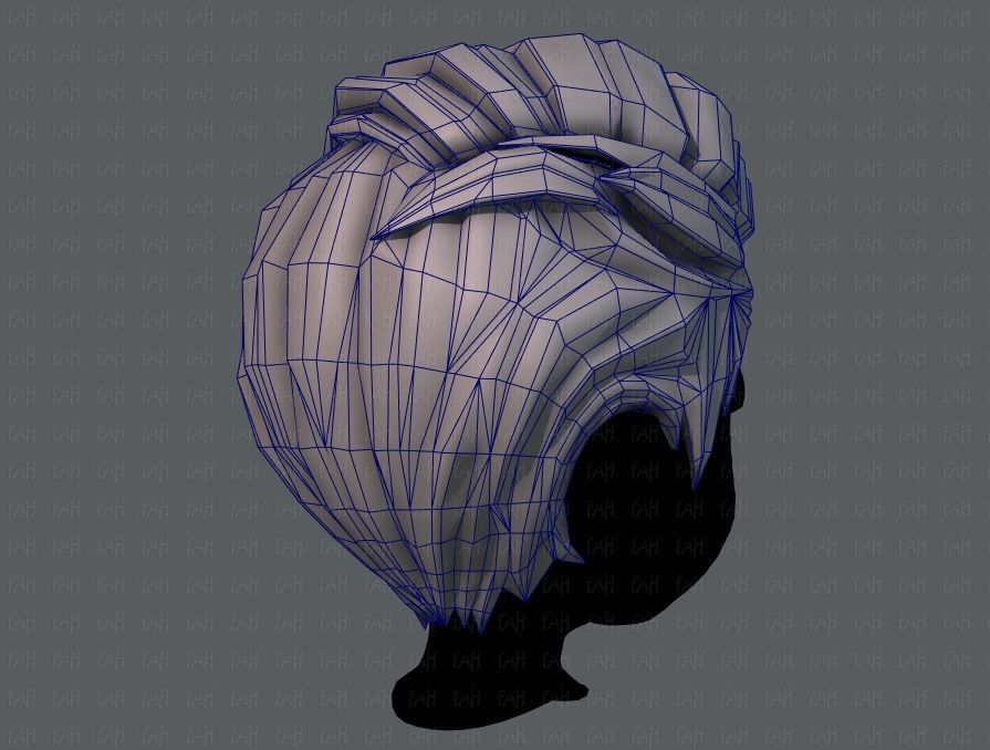 3D Hair style for boy V27 Low-poly 3D model_28