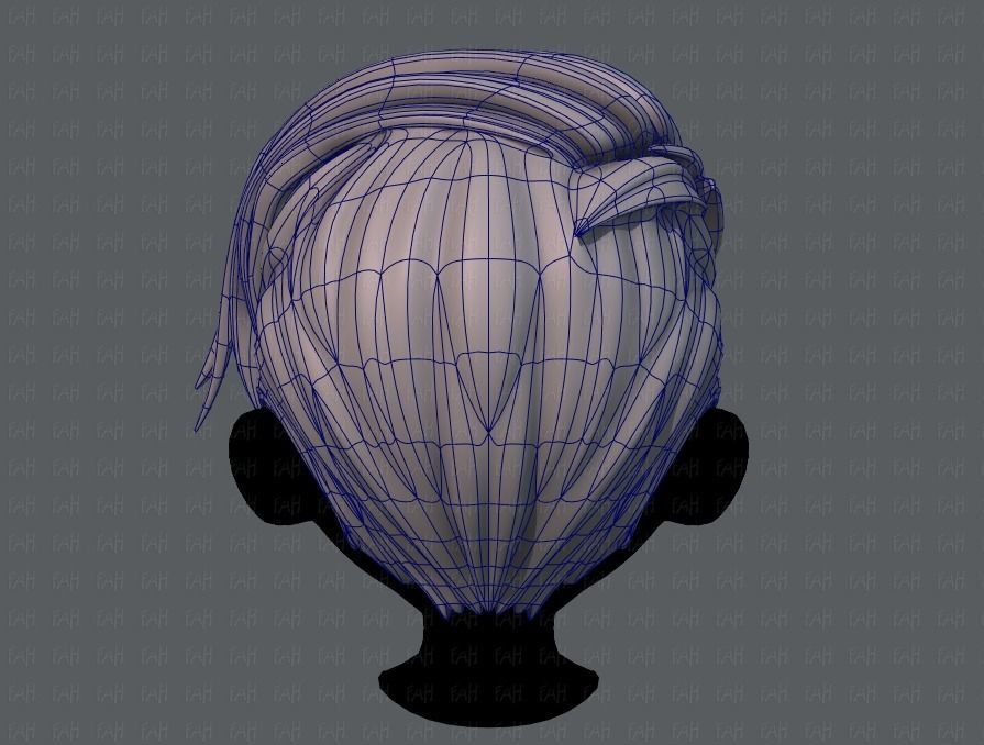 3D Hair style for boy V27 Low-poly 3D model_13