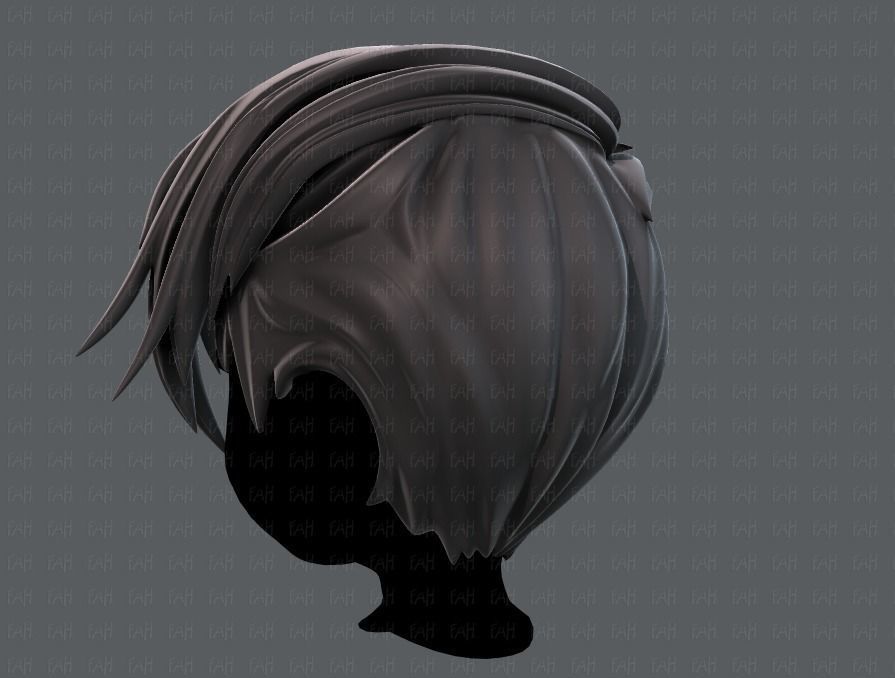 3D Hair style for boy V27 Low-poly 3D model_6