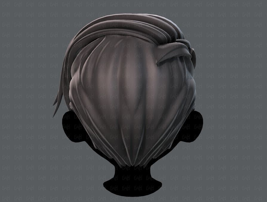 3D Hair style for boy V27 Low-poly 3D model_5