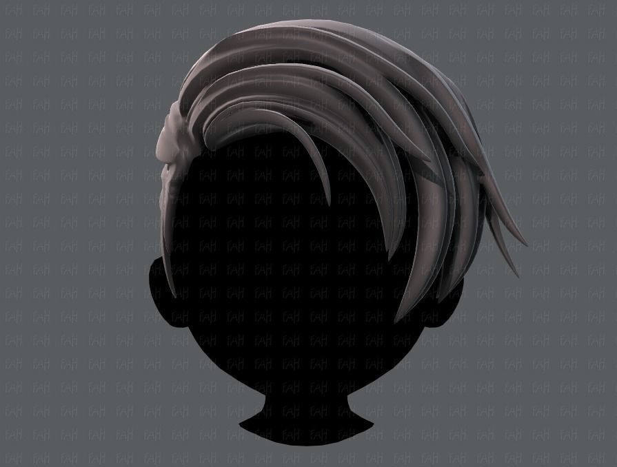 3D Hair style for boy V27 Low-poly 3D model_1