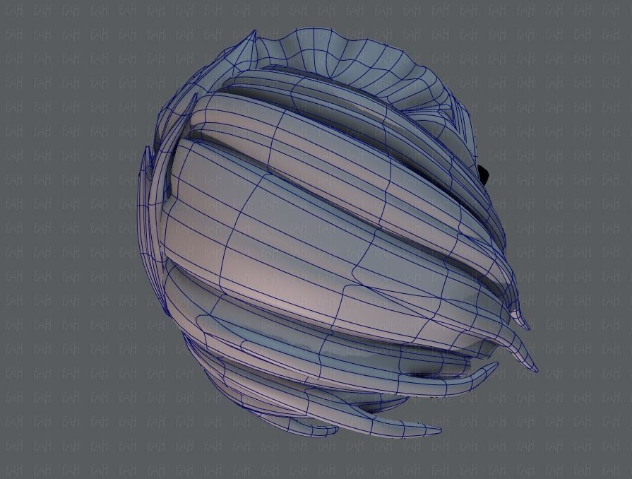 3D Hair style for boy V27 Low-poly 3D model_34