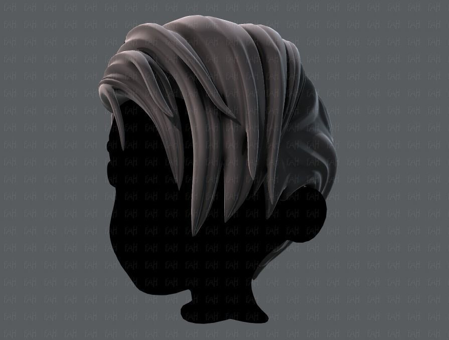 3D Hair style for boy V27 Low-poly 3D model_8