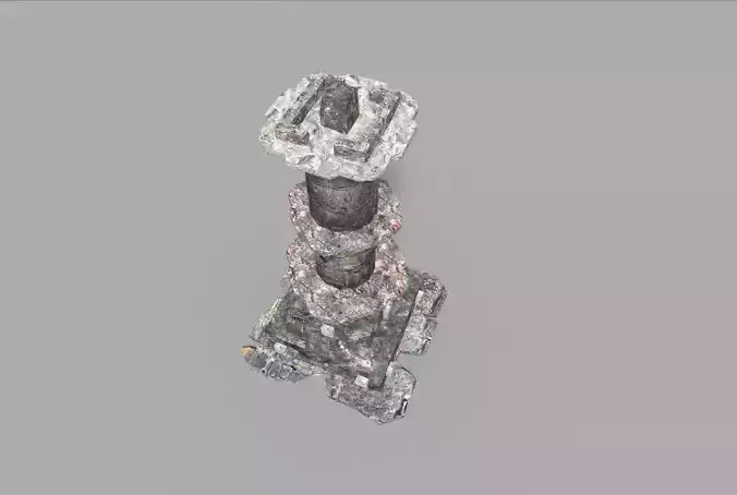 low poly temple pillar 7