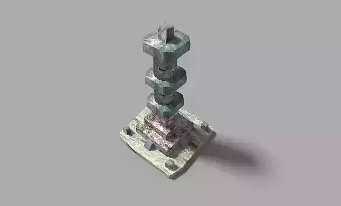 low poly temple pillar 9