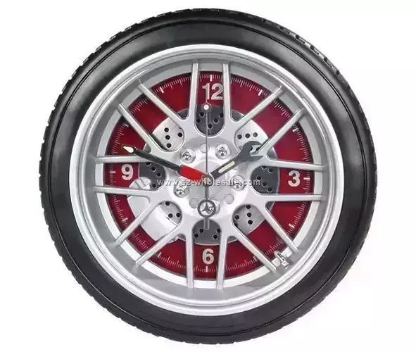 Wall Clock Wheel rim Free 3D model