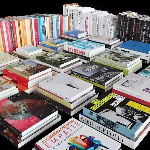 Coffee Table Books - Design and Architecture 3D model