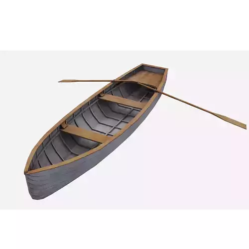Rowboat wooden canoe