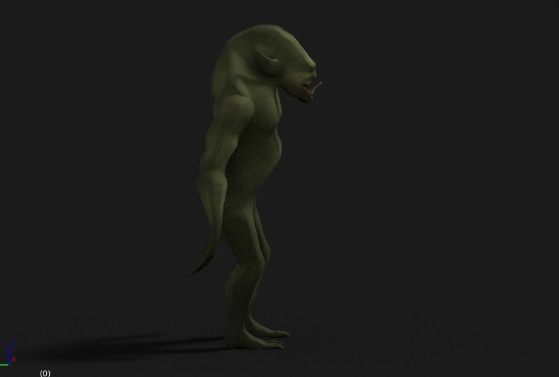 ogre animated Low-poly 3D model_3