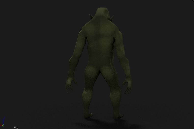 ogre animated Low-poly 3D model_5