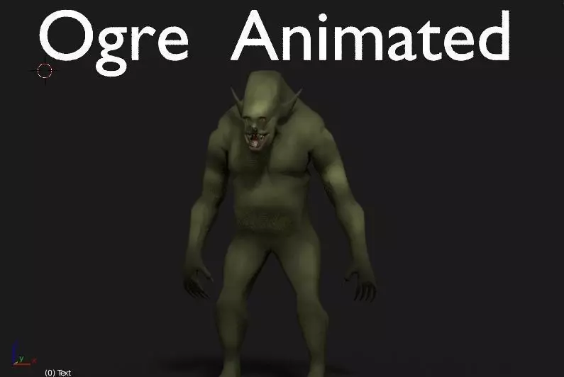 ogre animated Low-poly 3D model_0