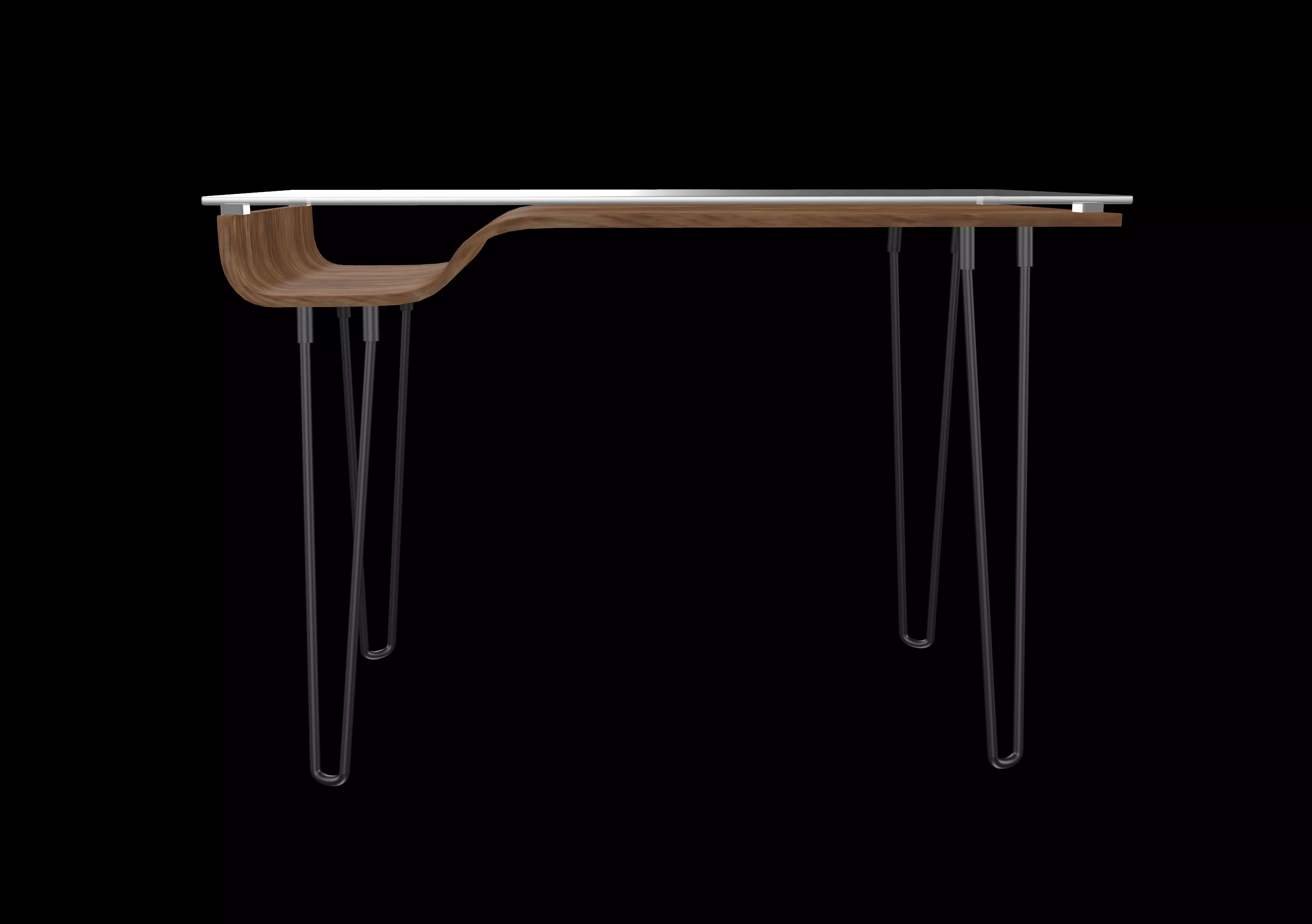 LUMISOURCE  AVERY DESK  WALNUT 3D model_0