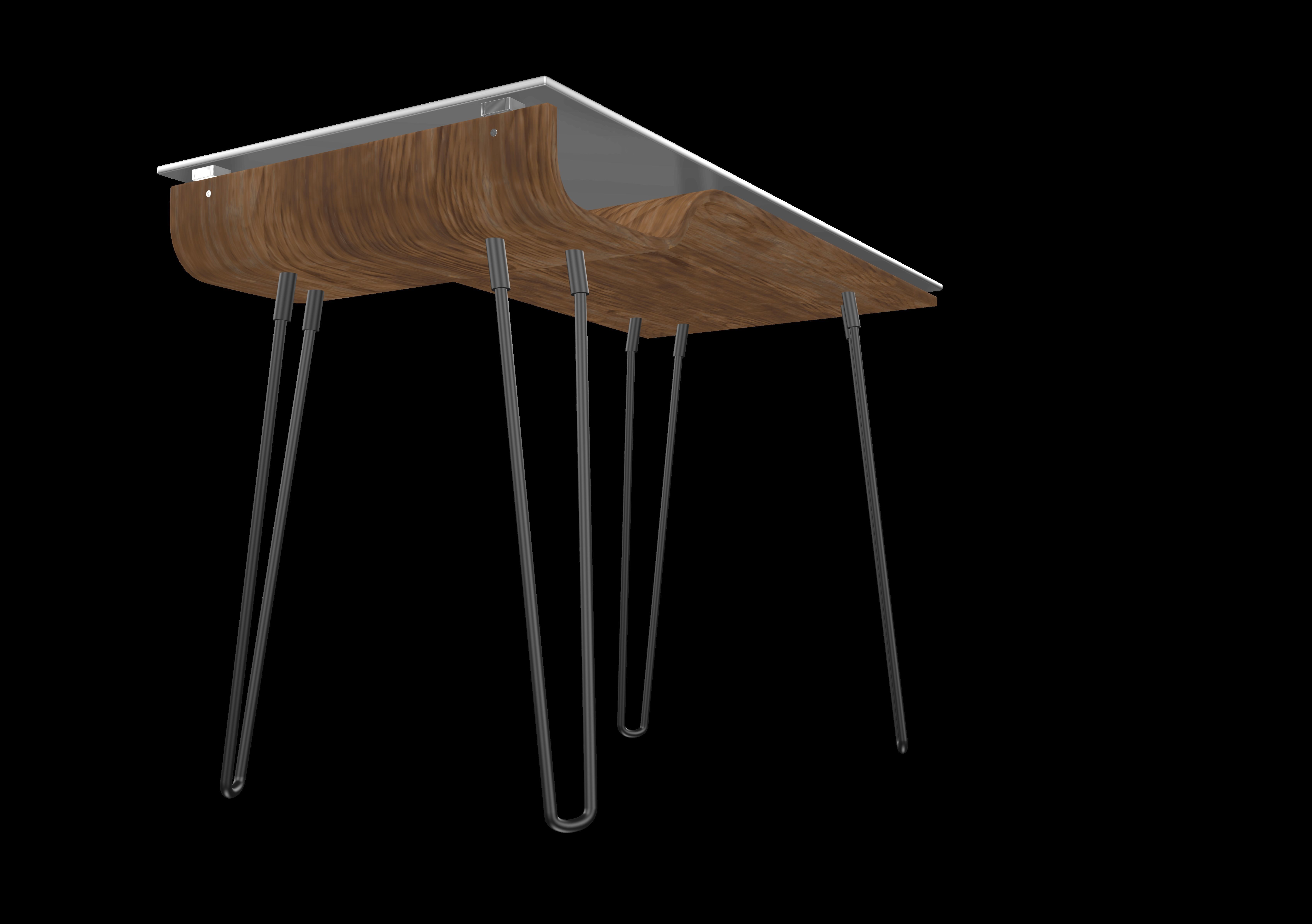 LUMISOURCE  AVERY DESK  WALNUT 3D model_1