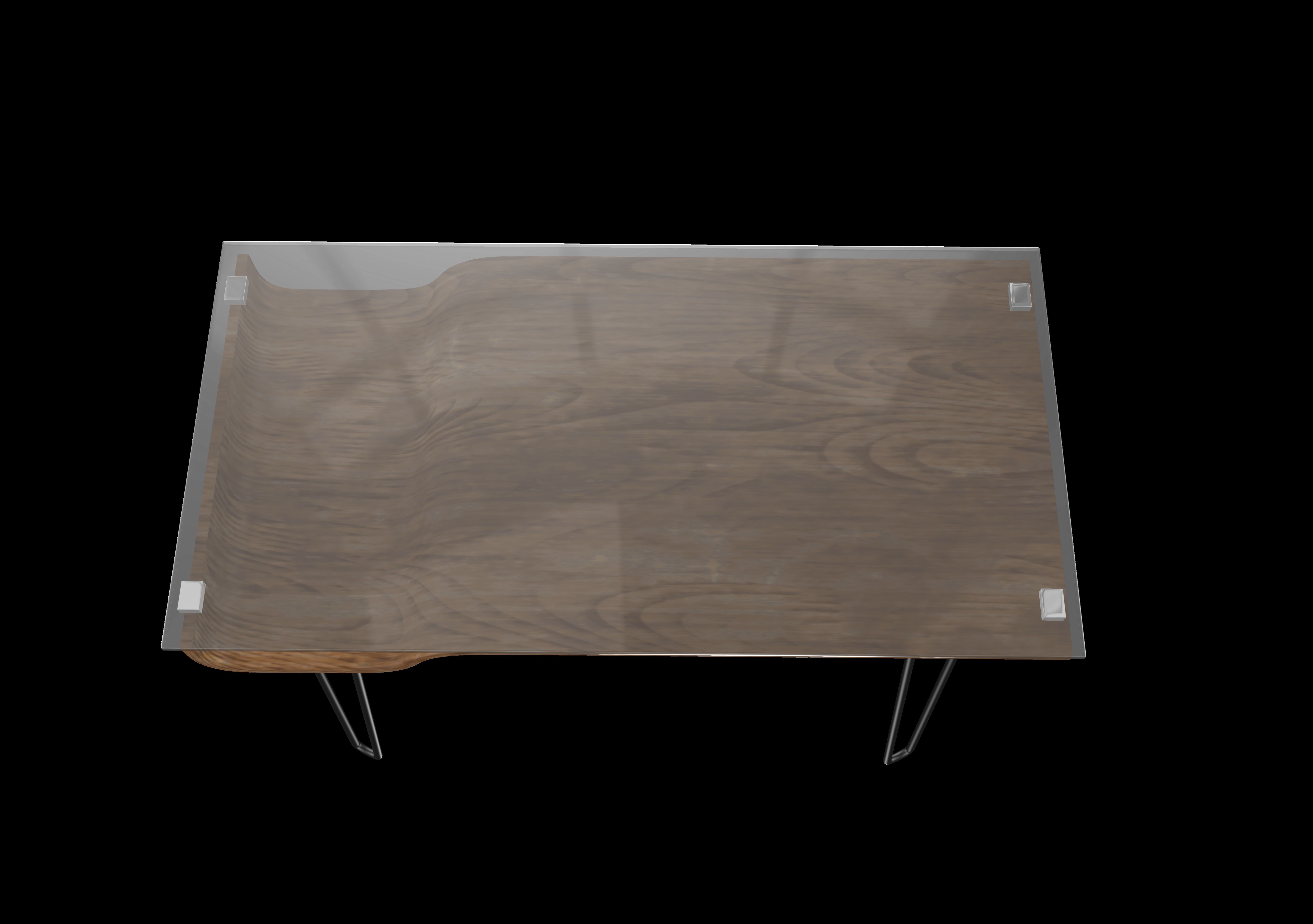 LUMISOURCE  AVERY DESK  WALNUT 3D model_3