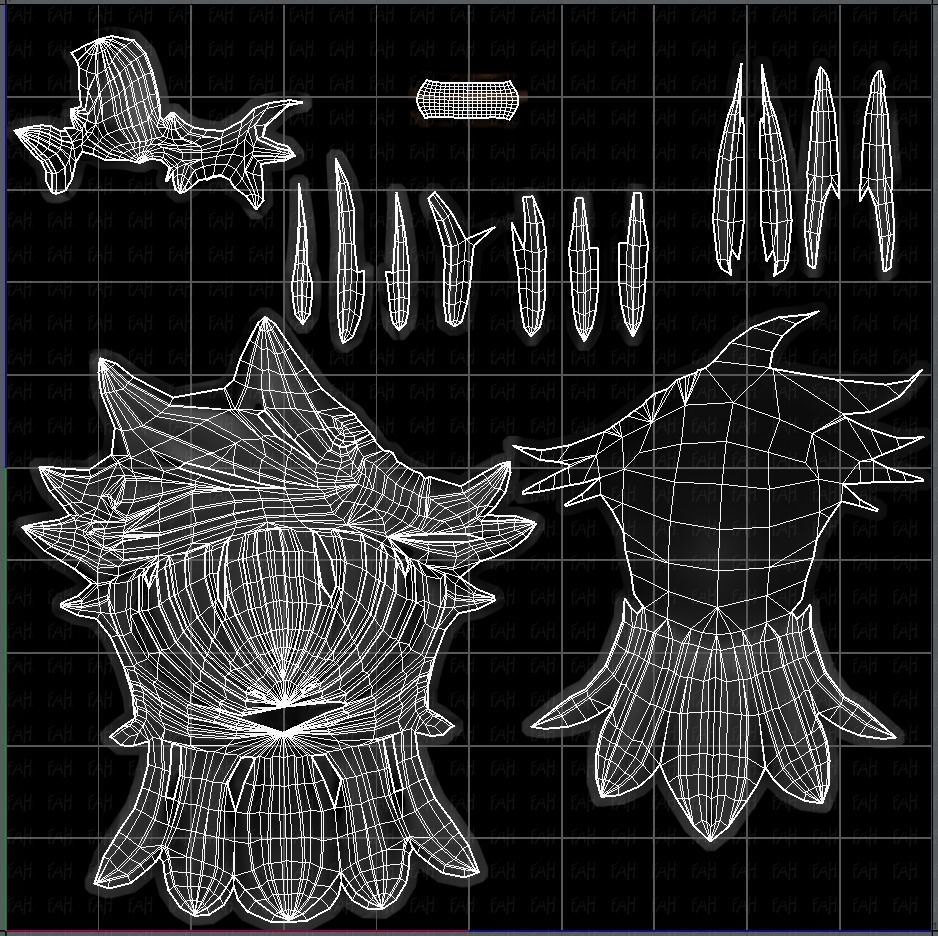 3D Hair style for girl V28 Low-poly 3D model_45