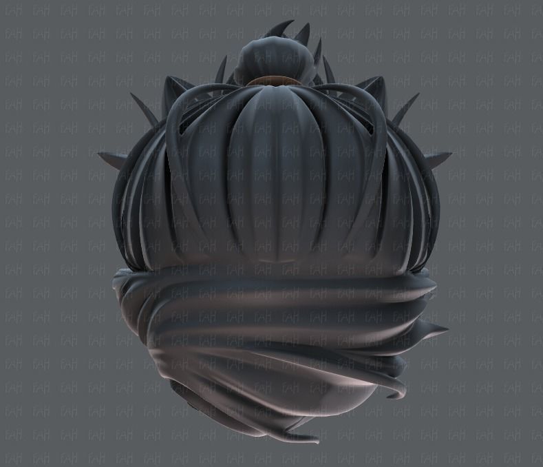 3D Hair style for girl V28 Low-poly 3D model_33