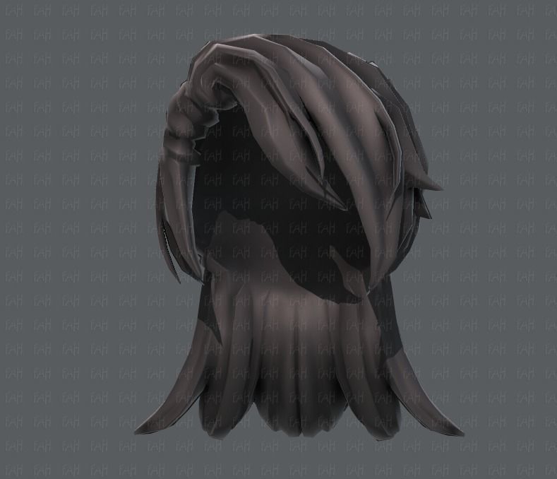 3D Hair style for girl V28 Low-poly 3D model_39