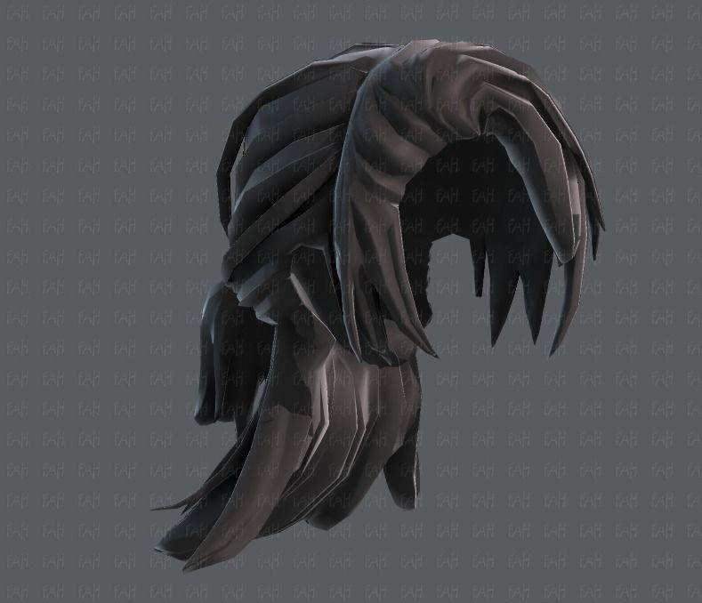 3D Hair style for girl V28 Low-poly 3D model_43