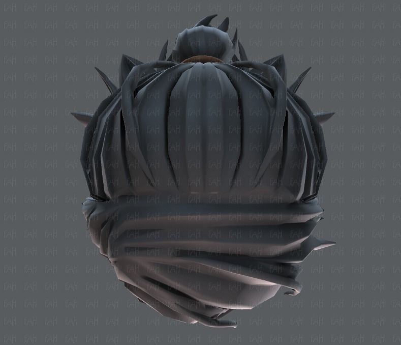 3D Hair style for girl V28 Low-poly 3D model_35