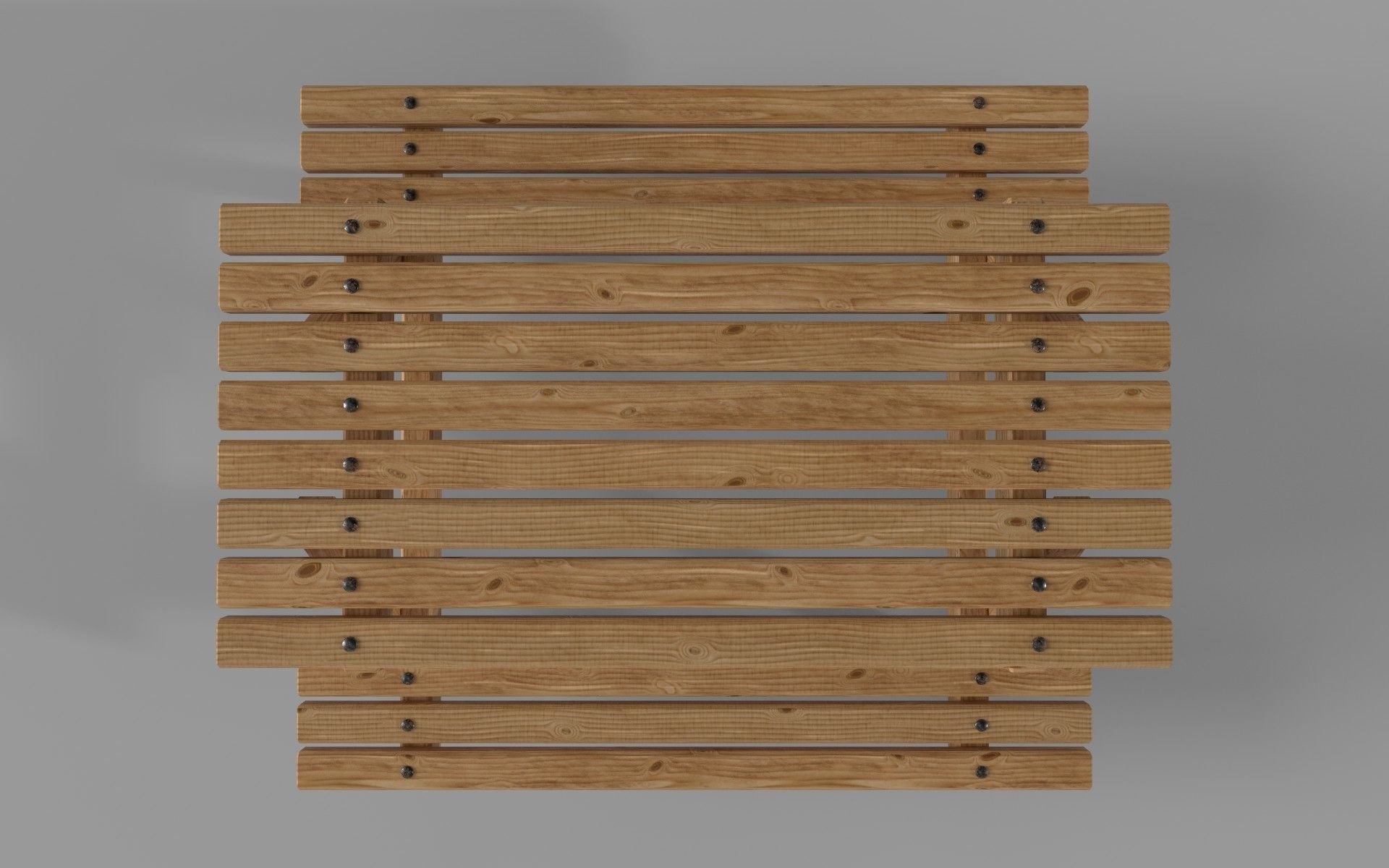 Wooden Picnic Table Low-Poly PBR Game Ready 3D Model Low-poly 3D model_6