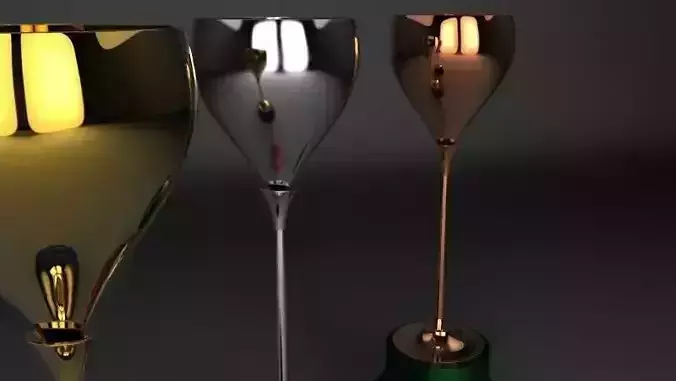 Trophy champagne glass
