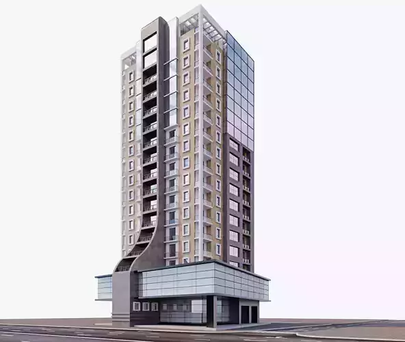 Modern building 3D model