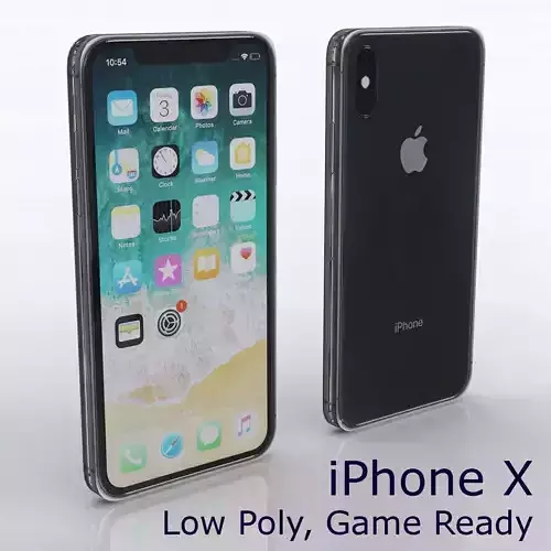 Low Poly Phone X Game Ready iphone xr