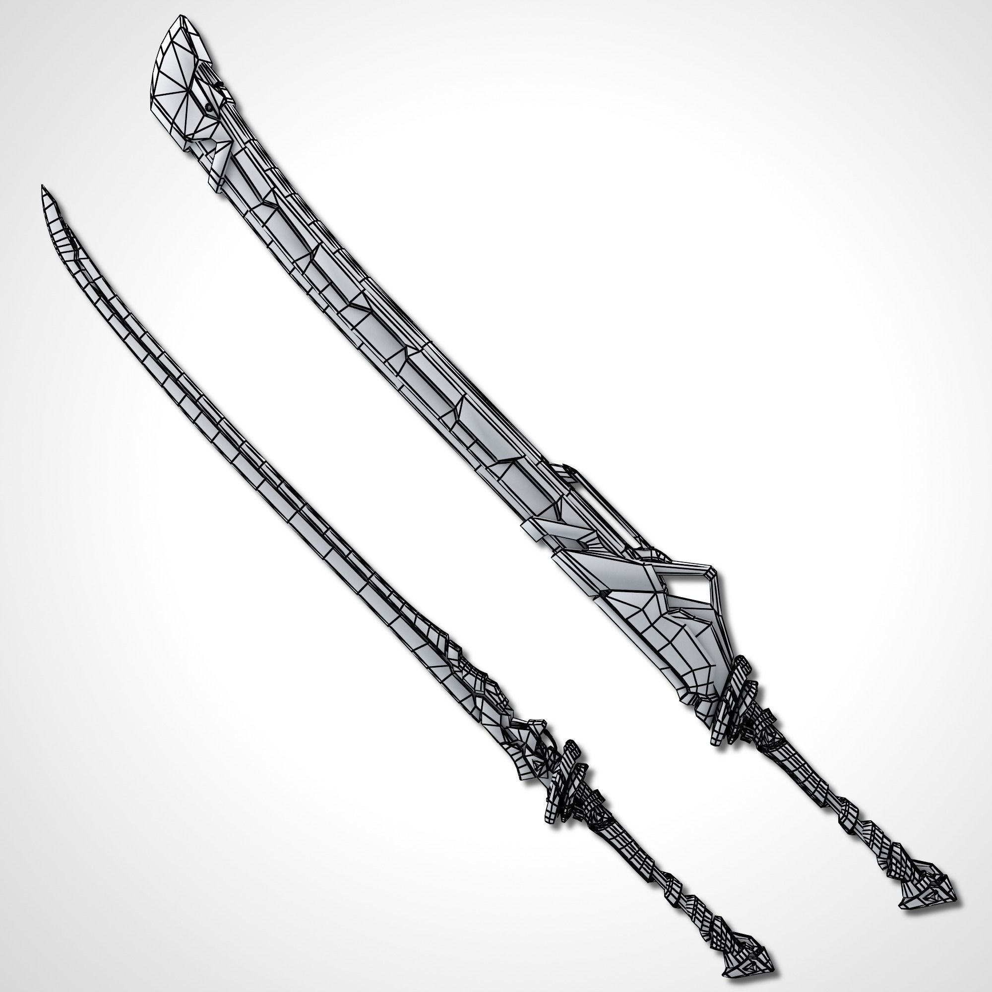 Sci-fi Swords Pack 2 Low-poly 3D model_35