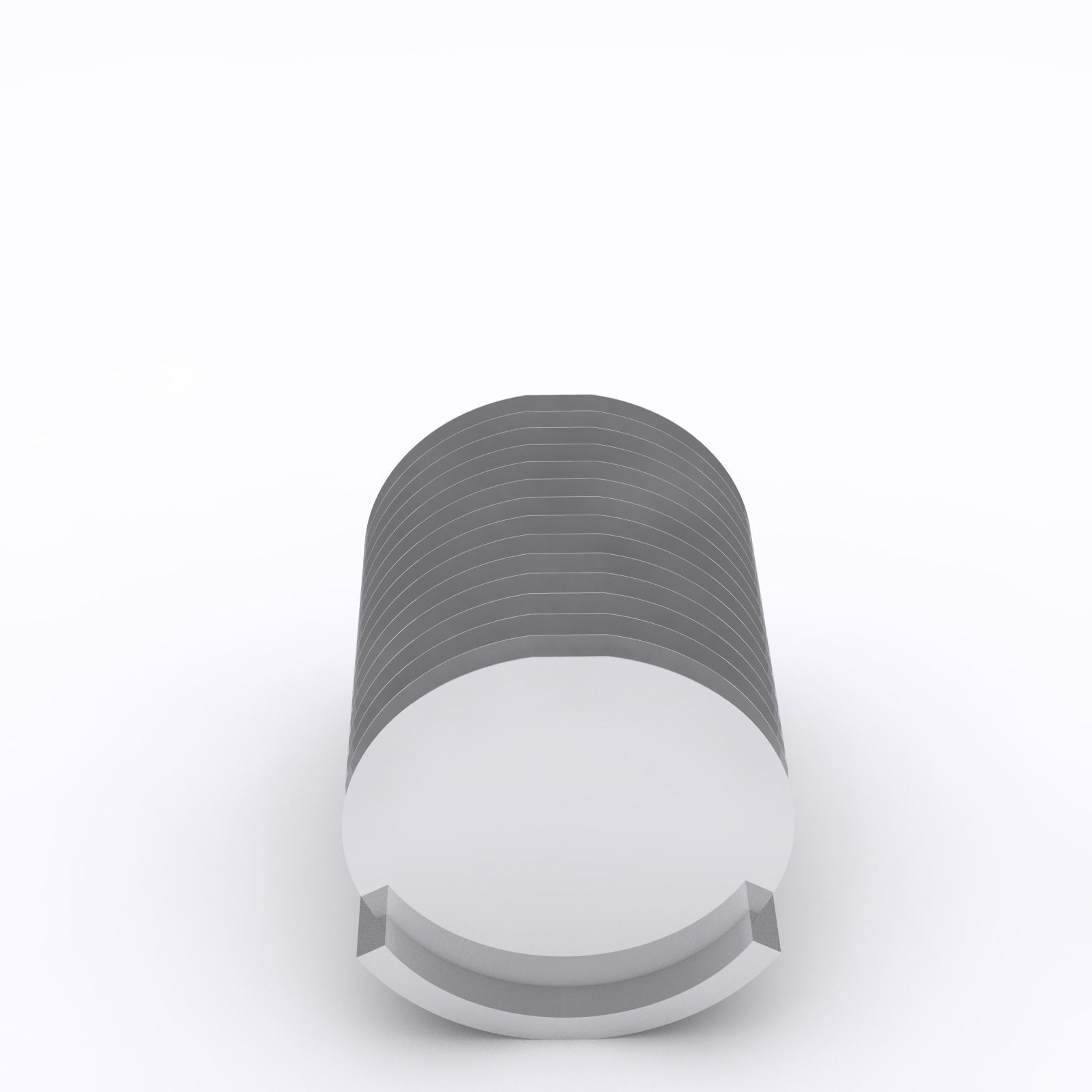 Silicon Wafers and Tray Low-poly 3D model_4