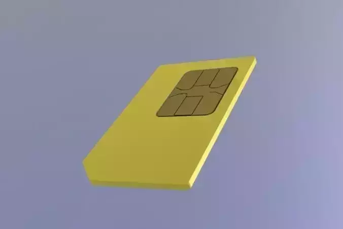 Standard Simcard Free 3D model