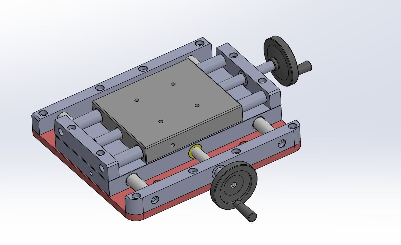 Six axis fine-tuning mechanism 3D model_3