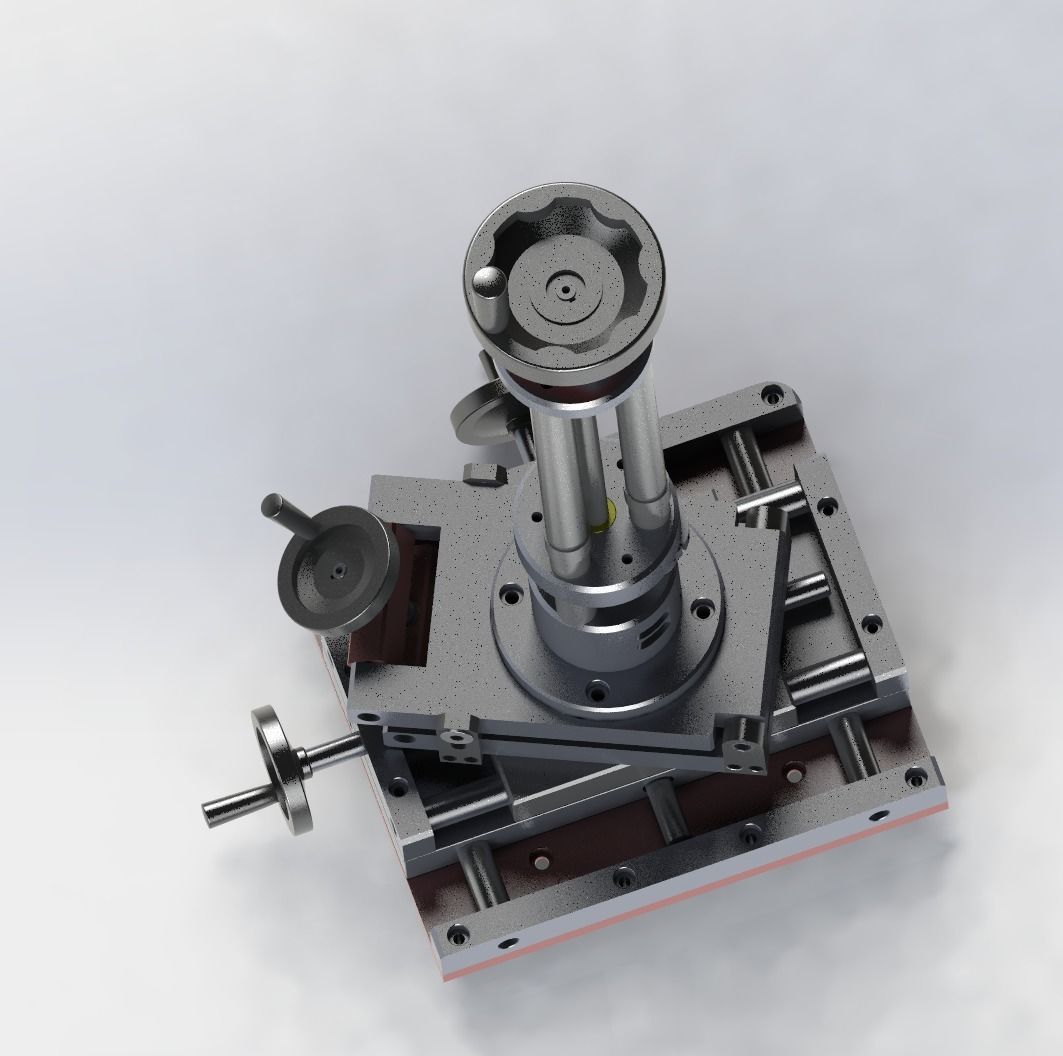 Six axis fine-tuning mechanism 3D model_6