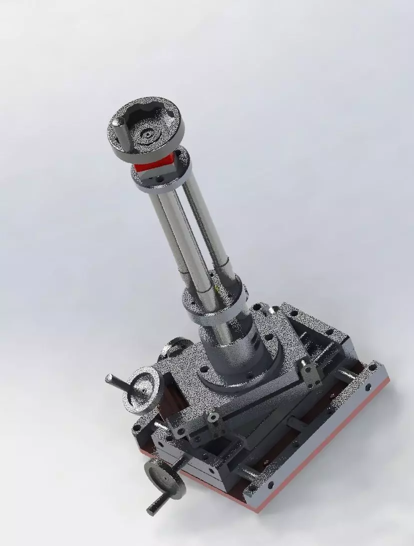 Six axis fine-tuning mechanism 3D model_0