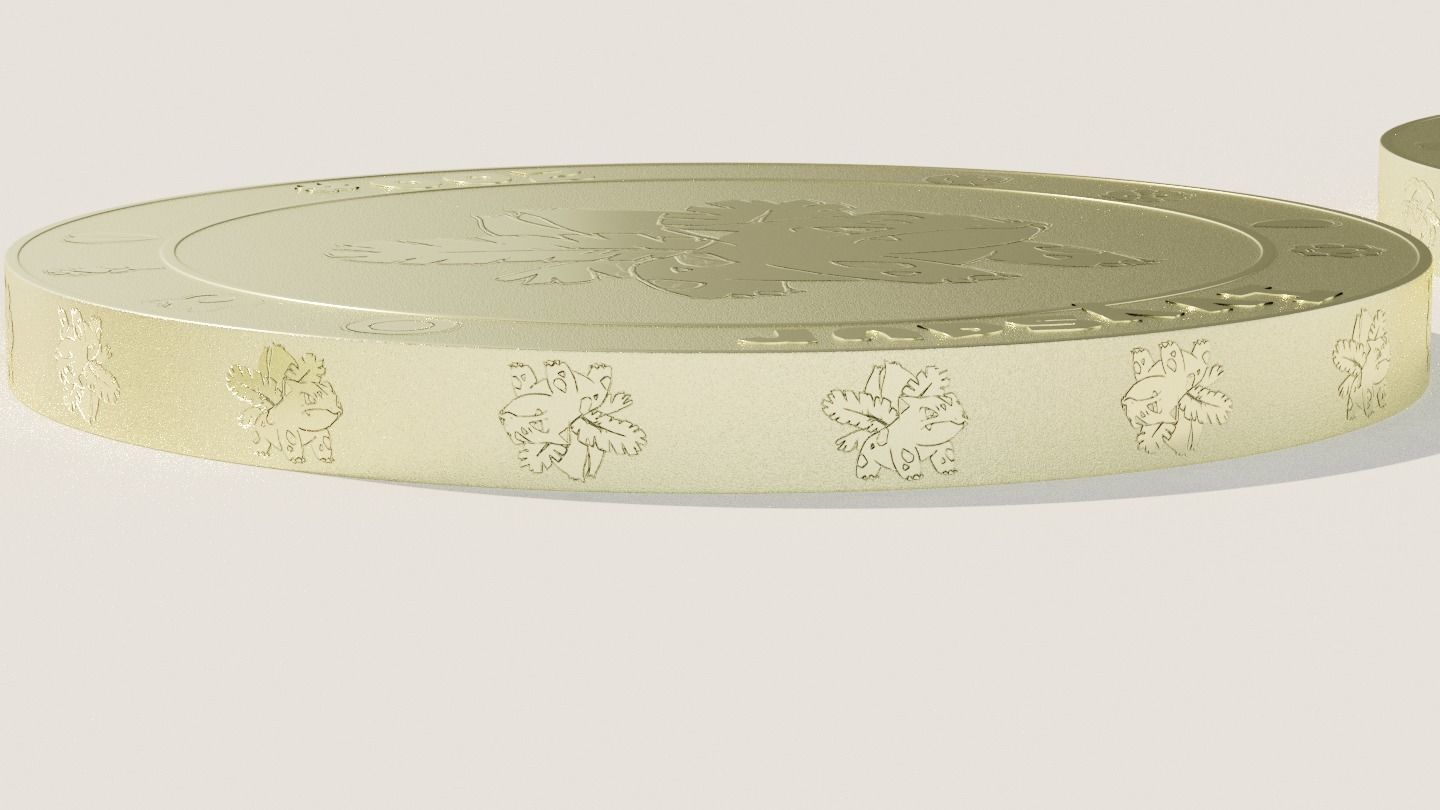 Pokemon coins starter collection Low-poly 3D model_4