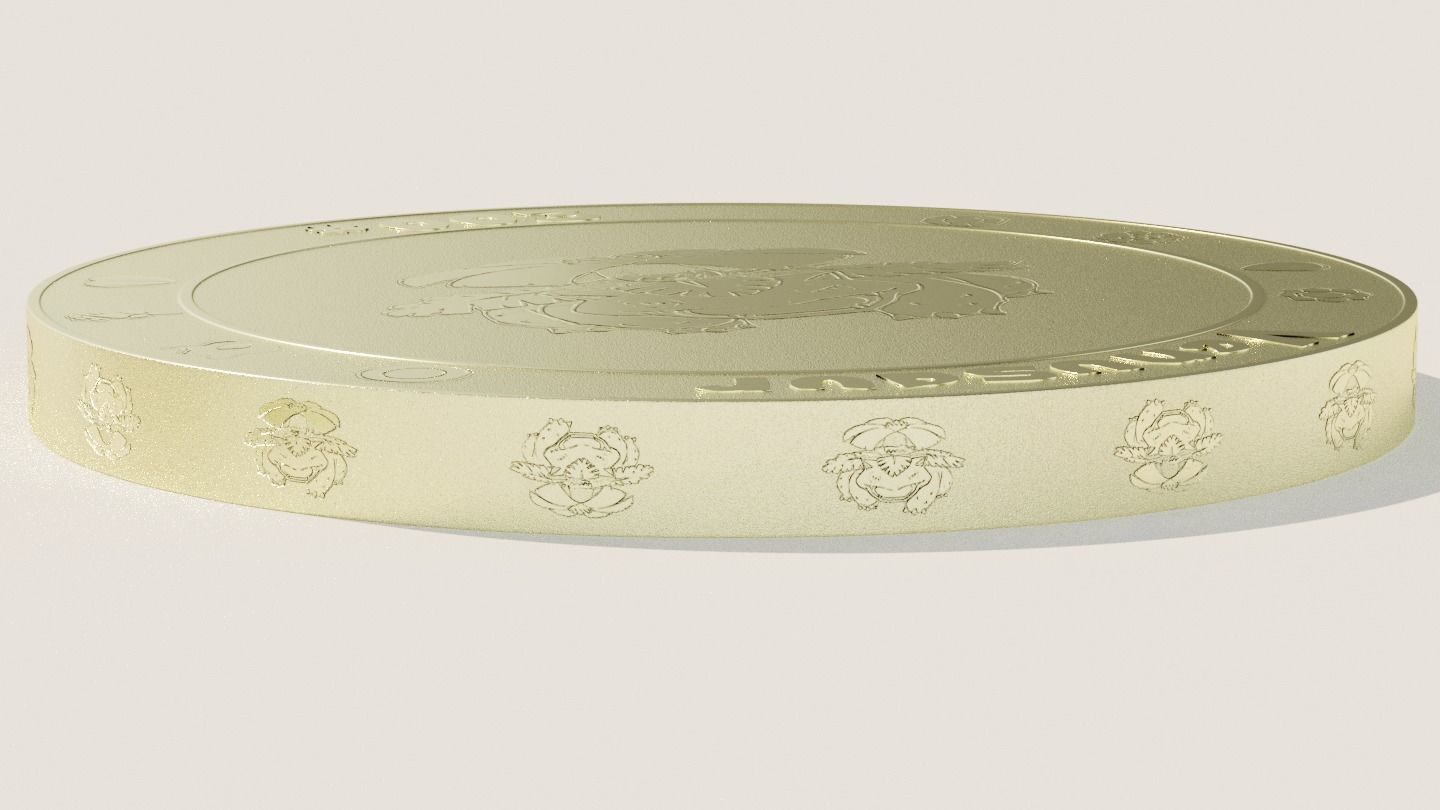 Pokemon coins starter collection Low-poly 3D model_6