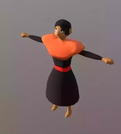 Andine people Low-poly 3D model