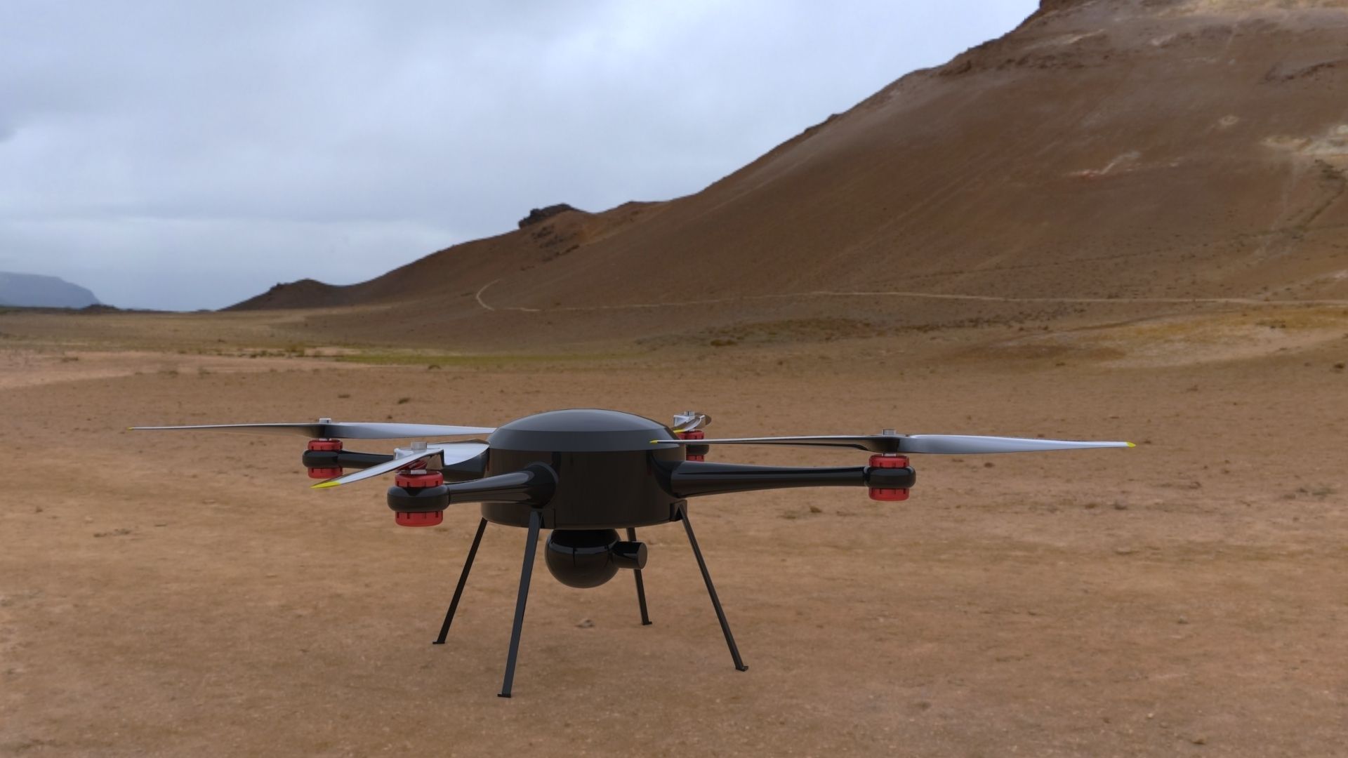 Unmanned Aerial Vehicle Free 3D model_2